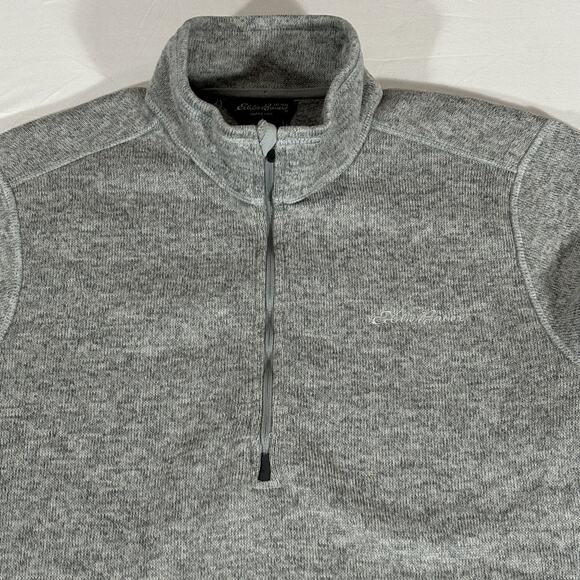 Eddie Bauer Full Zip Fleece Jacket Sweater Size Large Gray - Picture 1 of 8